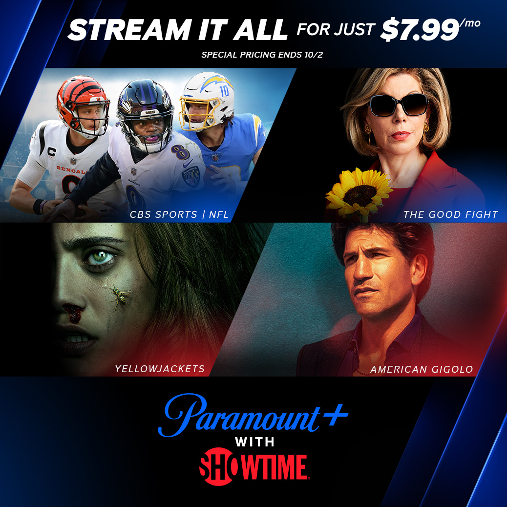 Stream NFL on CBS with exclusive Paramount+ offer