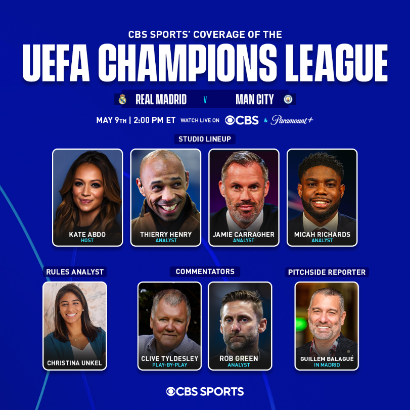 Paramount Press Express, CBS Sports, UEFA CHAMPIONS LEAGUE