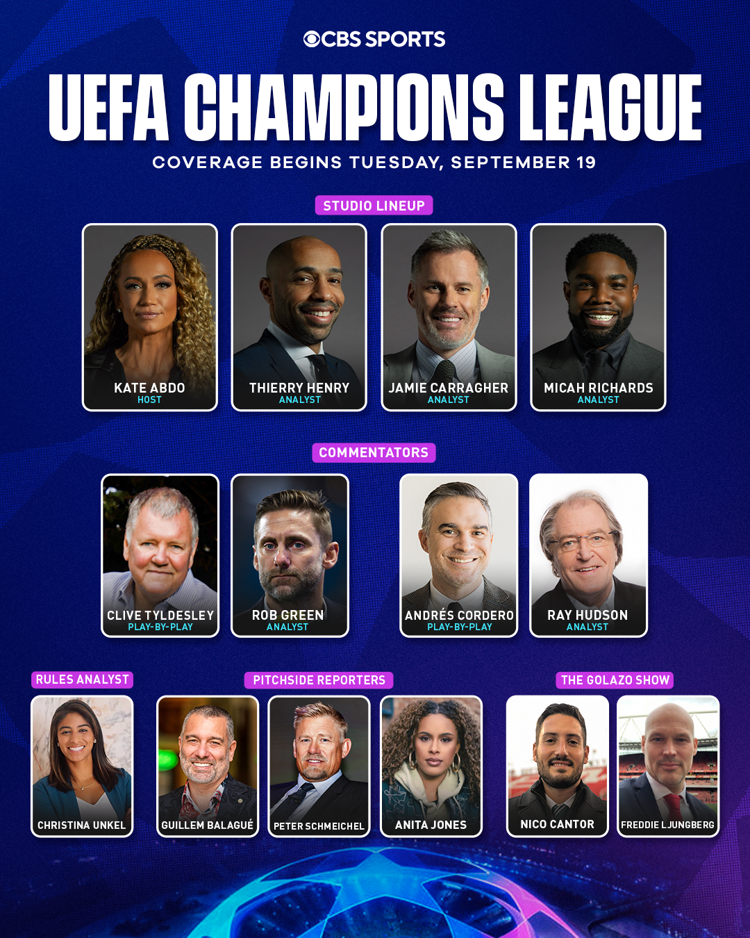 Paramount Press Express, CBS Sports, UEFA CHAMPIONS LEAGUE