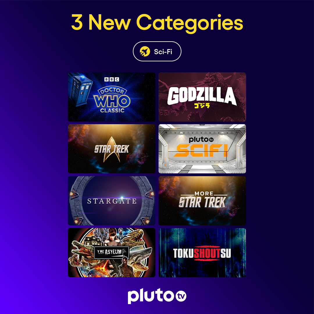 Saiba quais são os três novos canais da Pluto TV