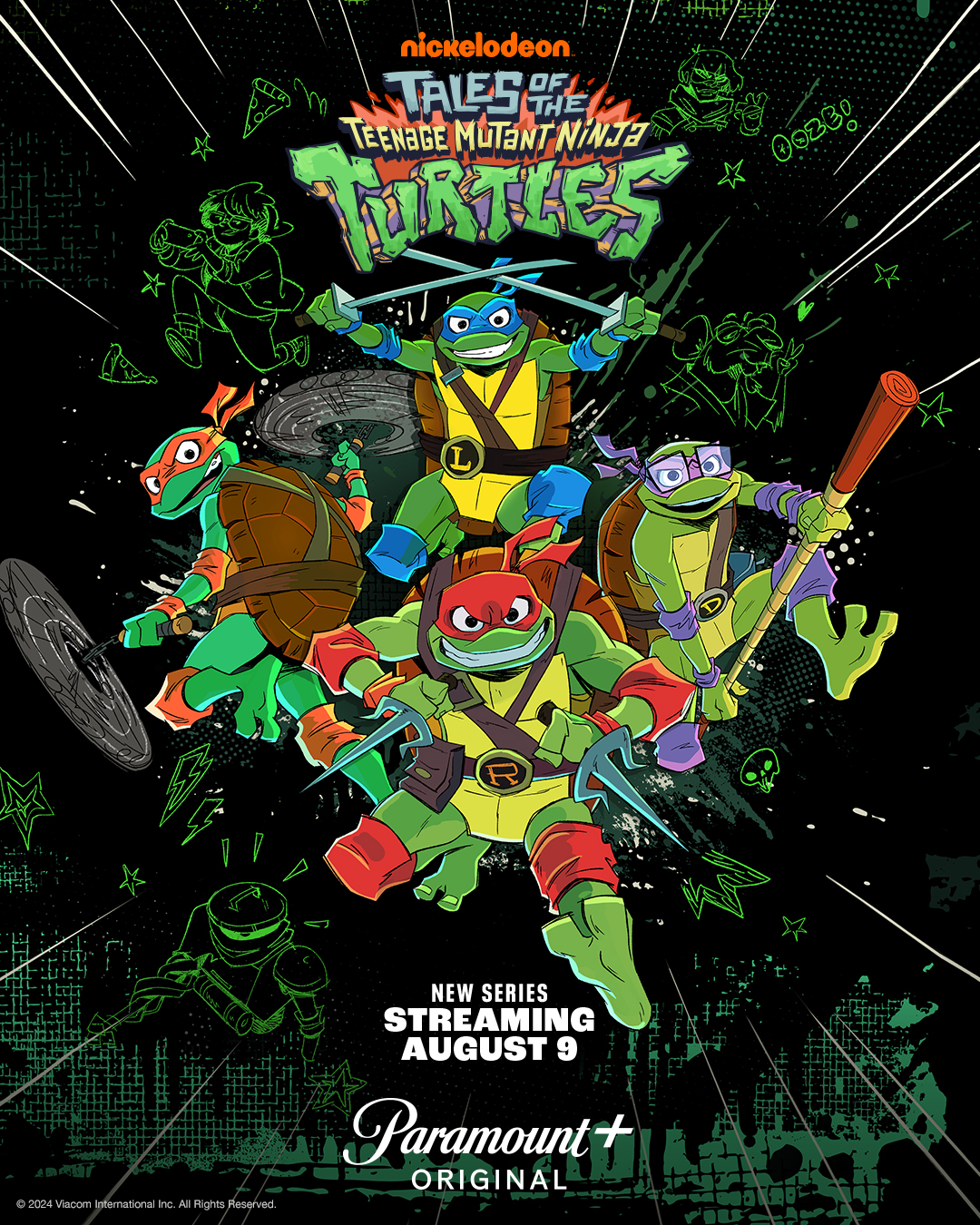Paramount Press Express PARAMOUNT REVEALS THE OFFICIAL TRAILER AND KEY ART FOR THE ALL NEW ORIGINAL ANIMATED SERIES TALES OF THE TEENAGE MUTANT NINJA TURTLES PREMIERING ON FRIDAY AUGUST 9