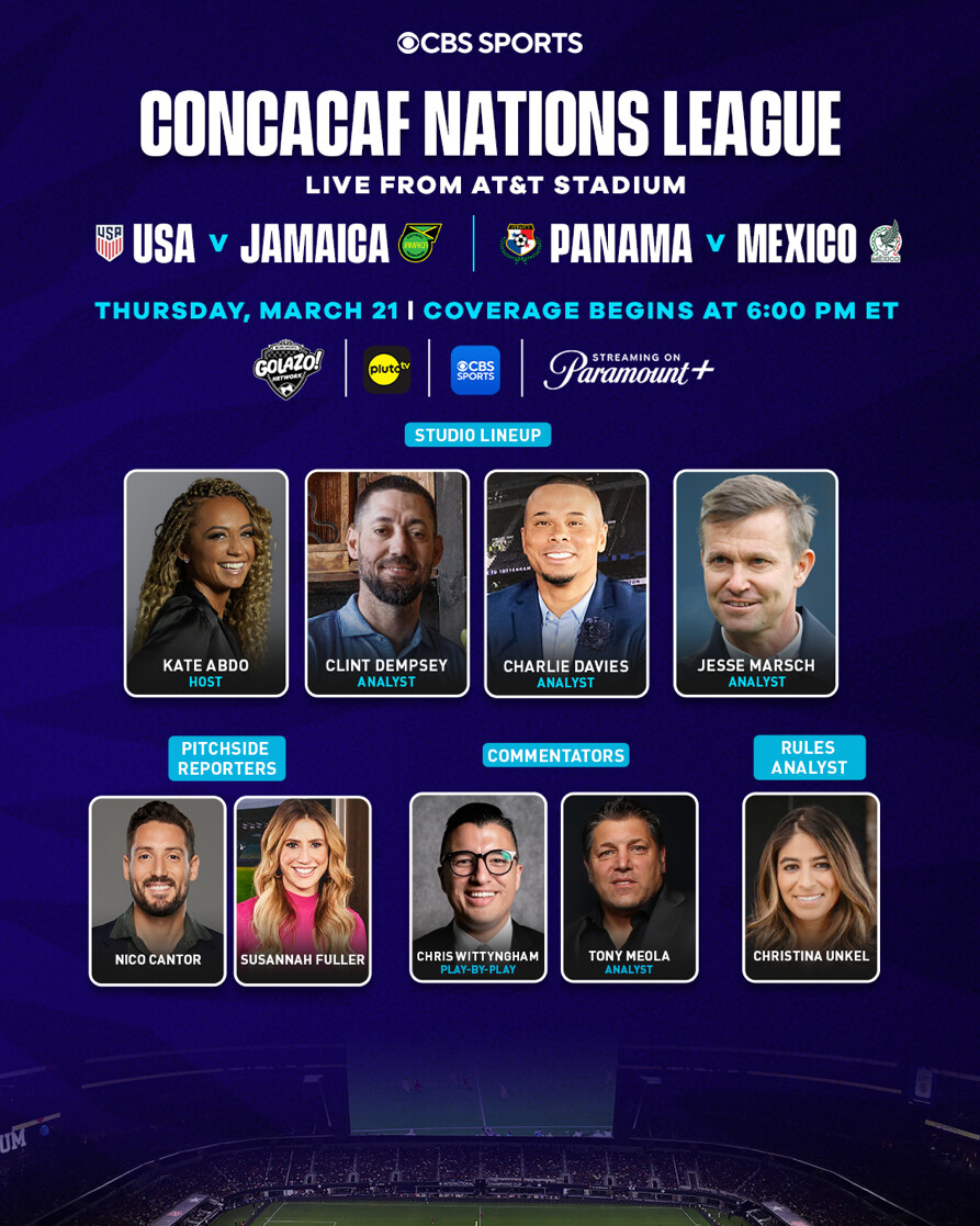 Prensa suprema expreso |  La cobertura de la Liga de Naciones CONCACAF de CBS Sports comenzará en vivo desde el estadio AT&T en Arlington.