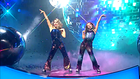 Mia and Crystal perform a Disco Routine to “Le Freak”
